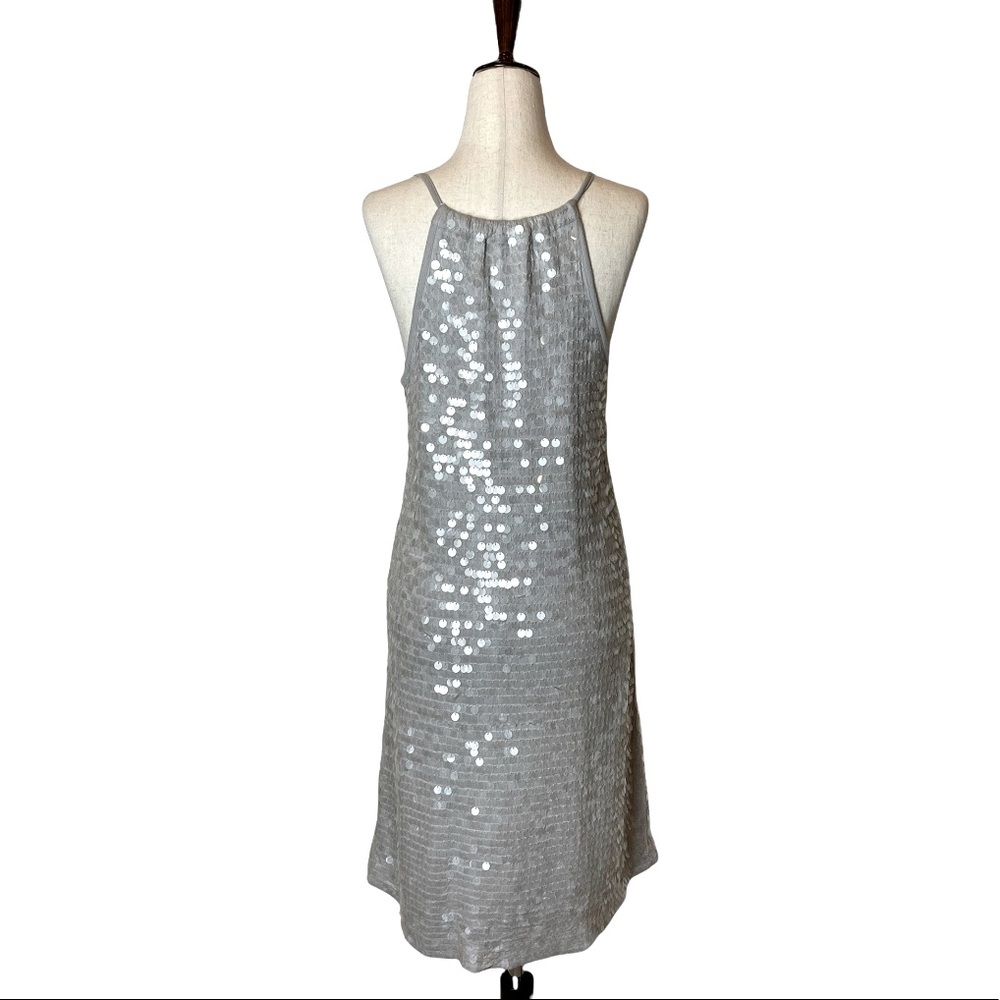 Club Monaco Silver Sequin Mini Dress - Picture 5 of 11